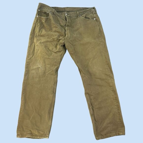 Vintage Levis Jeans Mens 42x30 -Fits 38x30 Gold 501 Straight Leg Y2K Made in USA